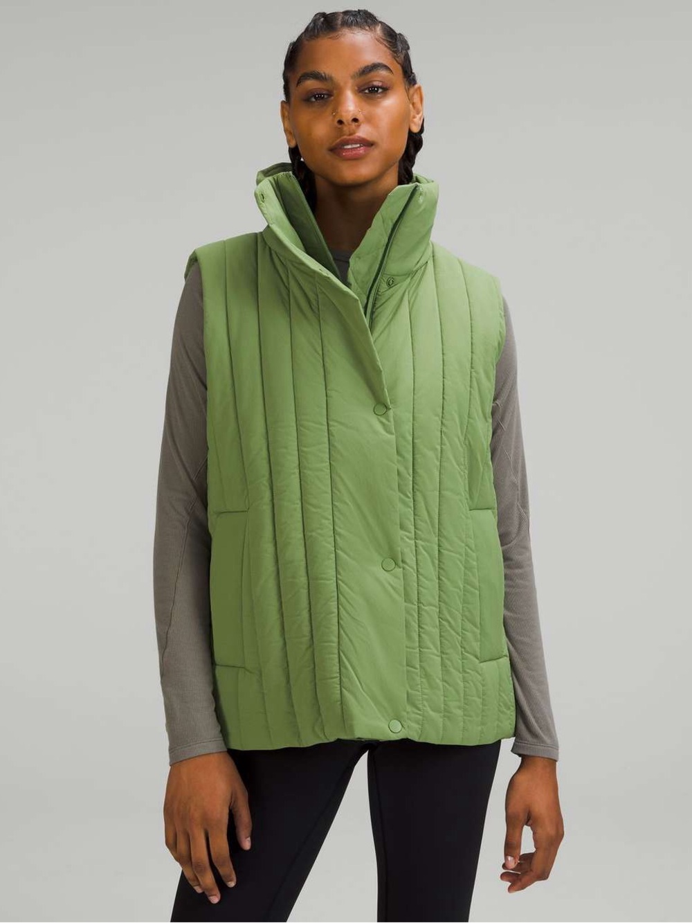 lululemon athletica Light Green Quilted Puffer Vest